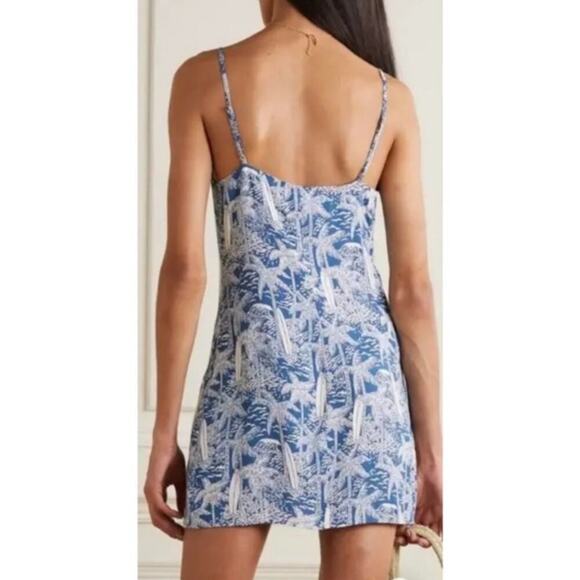 Reformation Marlow Bali Surf Palm Tree Mini Dress Size Small - Picture 2 of 7
